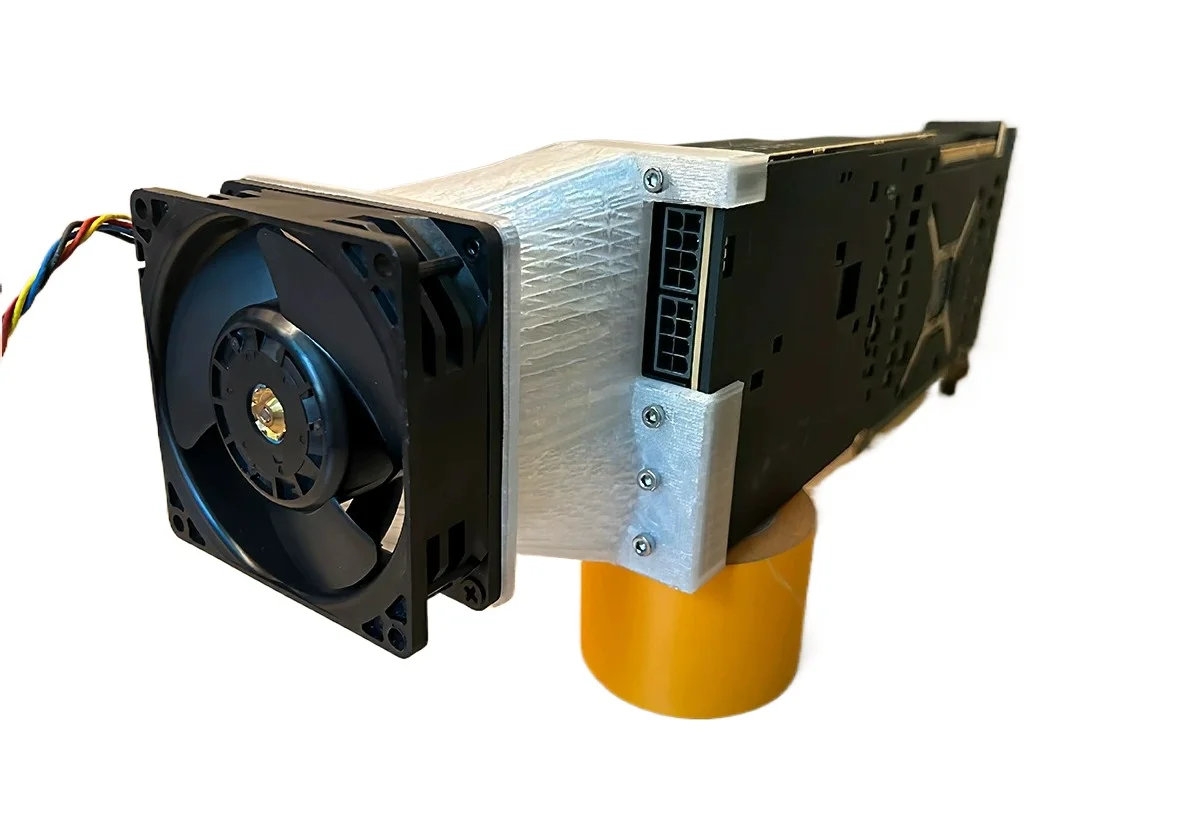 New 8CM Add-on Cooling Fan for AMD for Radeon Instinct MI25 MI50 V620 Compute GPU 4-Pin PWM, 10000 RPM