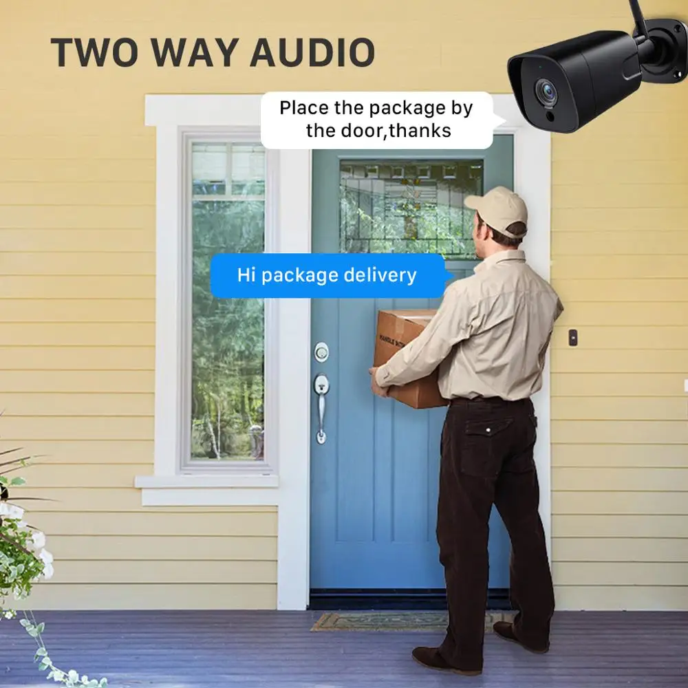 BESDER Ultra HD 5MP 2MP Bullet IP Camera WiFi Two-way Audio Human Detection CCTV Wireless Outdoor Security Surveillance Camera