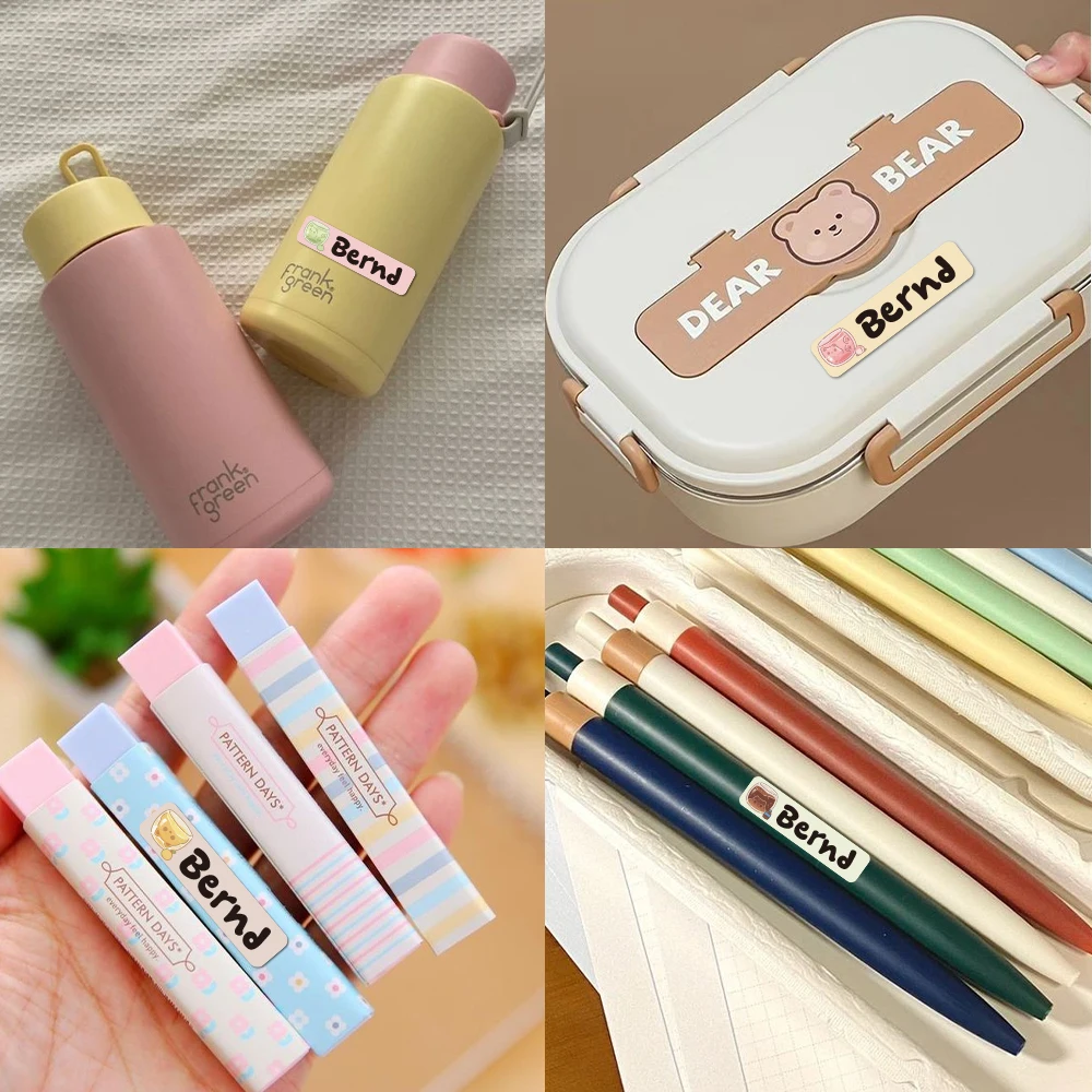 Custom vegetable Name Sticker,Transparent Waterproof Stickers for Kids,diy Name Labels for School Bottles Pen Box Mug Uniform view 5