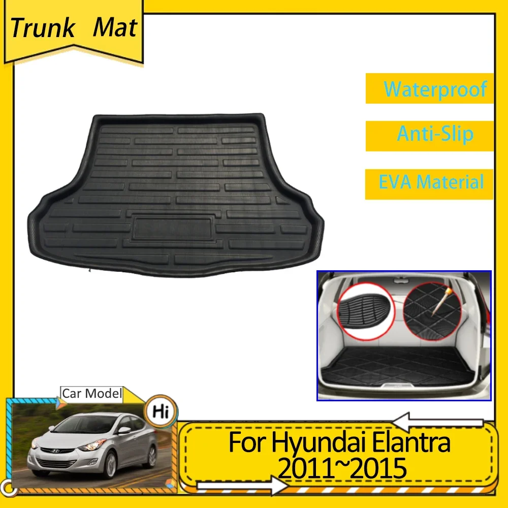 

For Hyundai Elantra Avante MD i35 2011 2012 2013 2014 2015 Accsesories Car Rear Trunk Mat Boot Cargo Cover EVA Waterproof Carpet