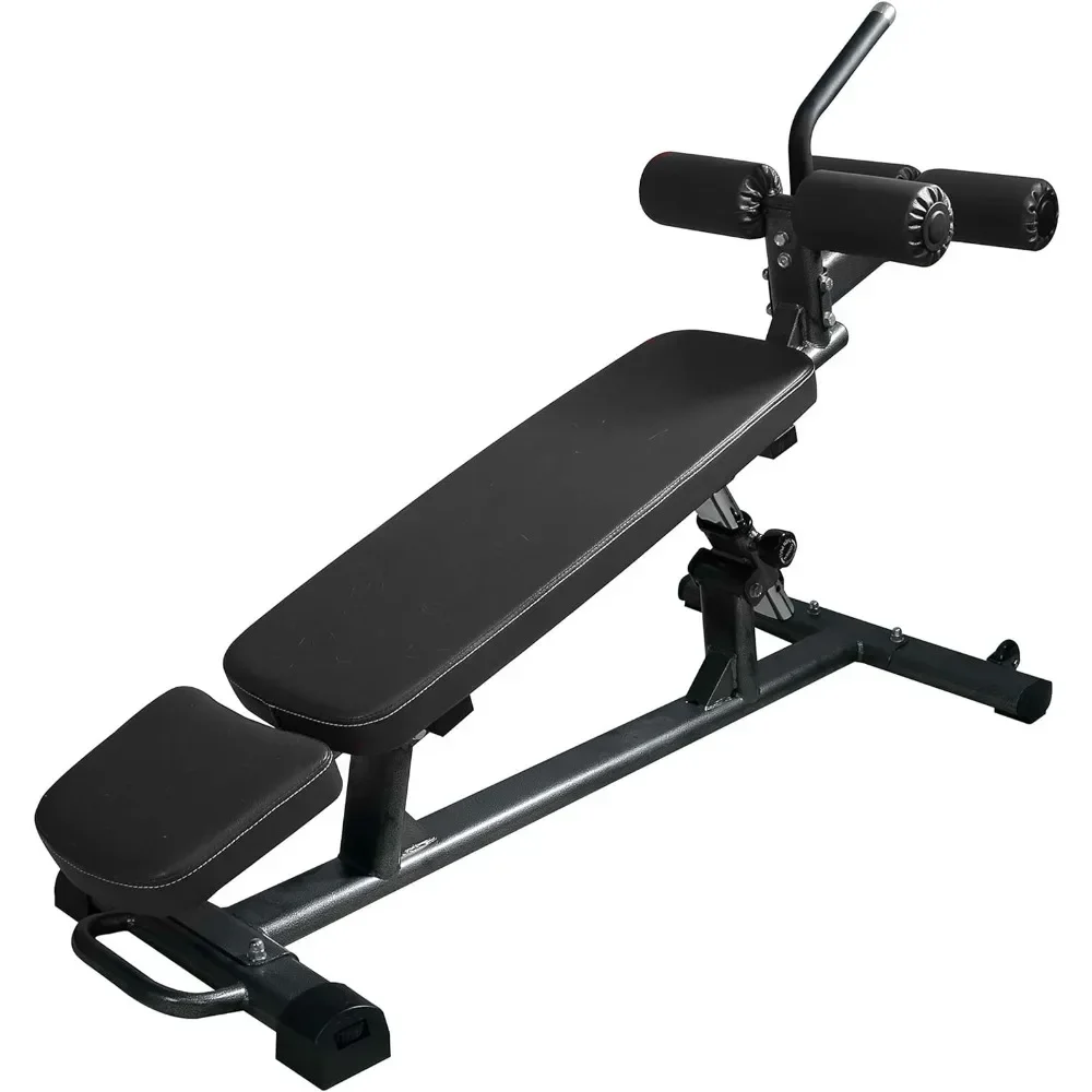 

Finer Form Semi-Commercial Sit-Up Bench For Core Workouts and Decline Bench Press. Adjustable Weight Bench with Reverse