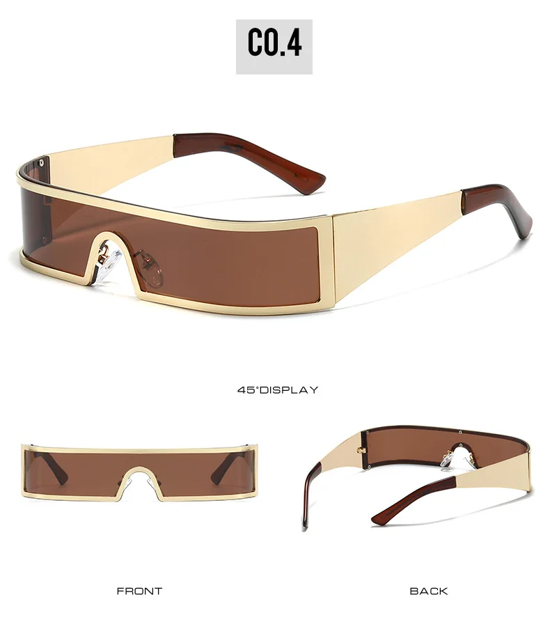 Kleine Steampunk Rechteckige Sonnenbrille für Herren 2026 Luxusmarke Y2K Punk Shield Sonnenbrillen für Männer Vintage Goggle Shade UV400 – Detail 10