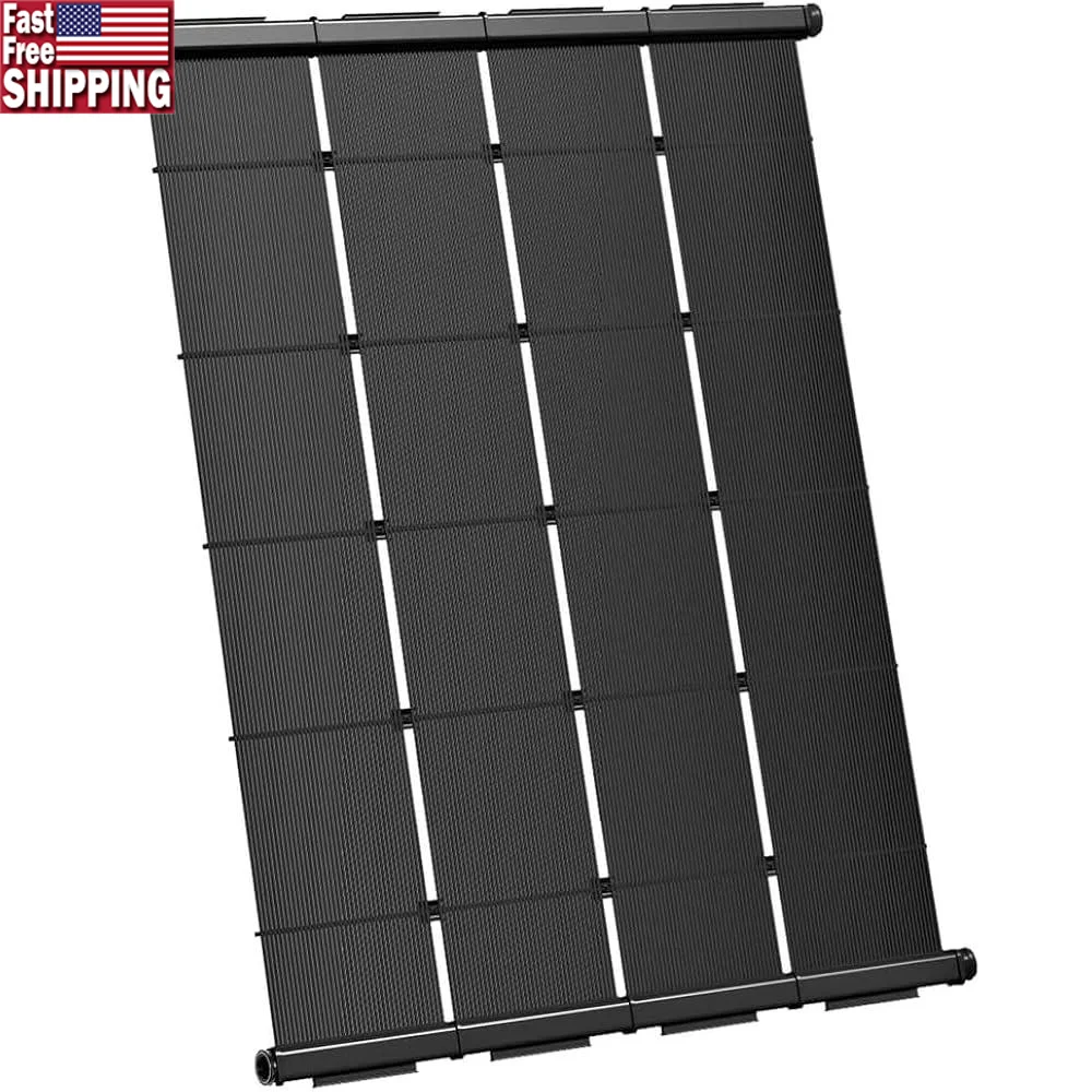 

Durable Solar Pool Heater Panel Advanced Flow Design Strapless Mounting System Storm Resistant Roof Friendly Efficient