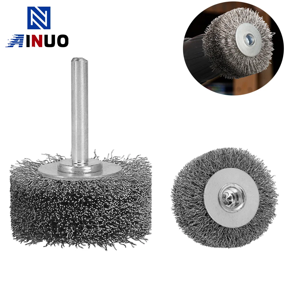 

50mm Wire Brush Wheel 2" Stainless Steel Polishing Brush 6mm Shank Rotary Tool for Metal Wood Deburring Abrasive Brush 1pc