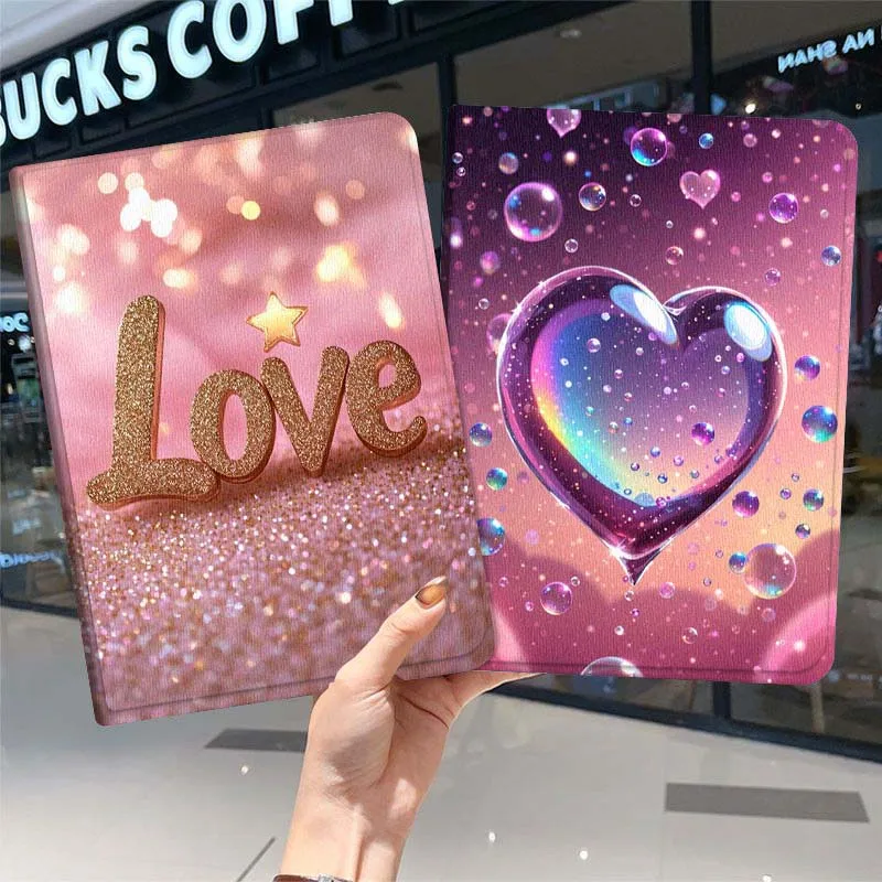 

Роскошный блестящий чехол с сердечками для Samsung Galaxy Tab A7 A8 A9 A11 S6 S11 10.1 10.4 10.5 дюймов Lite Plus, мягкий чехол для планшета, подарок