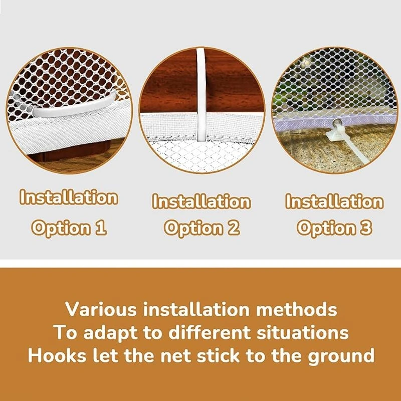 

J15U Banister Guard White Mesh Baby Safety Stairs Thicken Net Child Proofing Net