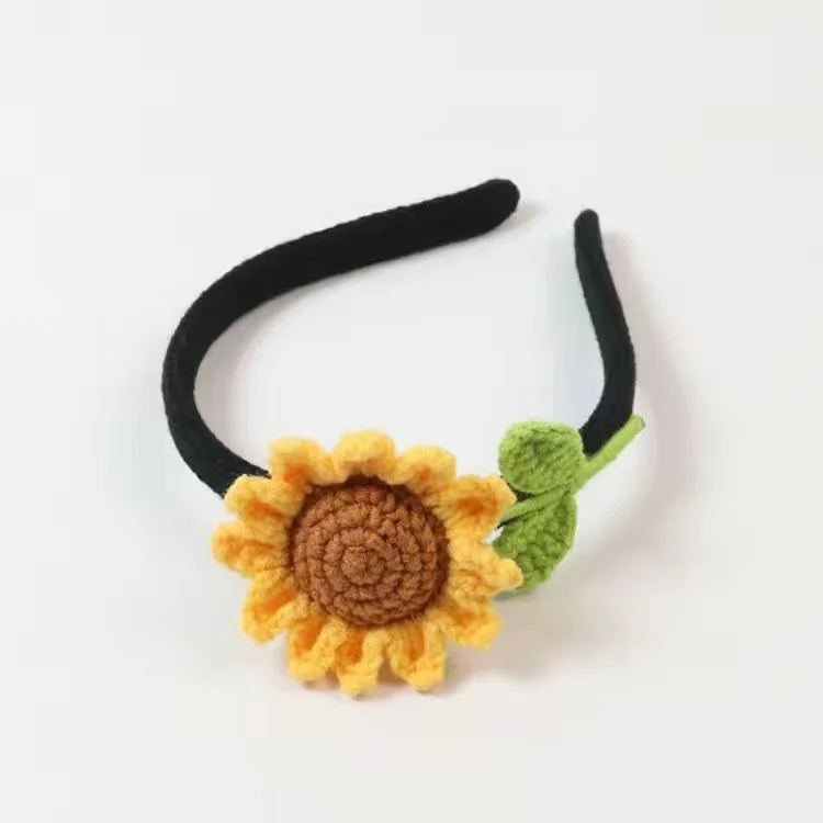 

New Handmade Woven Flower Wool Hair Hoops, Clip Hoops, Anti slip Dancing Hair Accessories