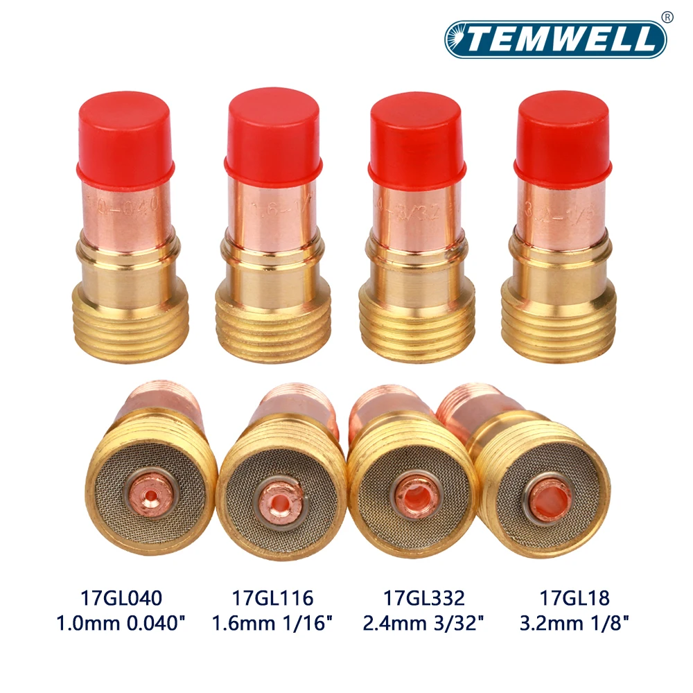 Imagem -04 - Temwell-tig Soldagem Tocha Kit Copo Cerâmico Tampa do Anel do Bocal Lente de Gás Vidro Wp17 18 26 Soldagem Acessórios Conjunto de Ferramentas 41 Pcs