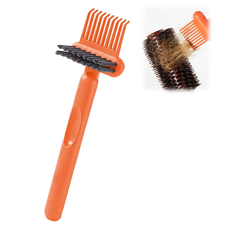 Portable Hair Brush Cleaner Rake, Hairbrush Cleaner Solution 2 In 1 Hair Brush Cleaning Tool, Comb Cleaning Brush,