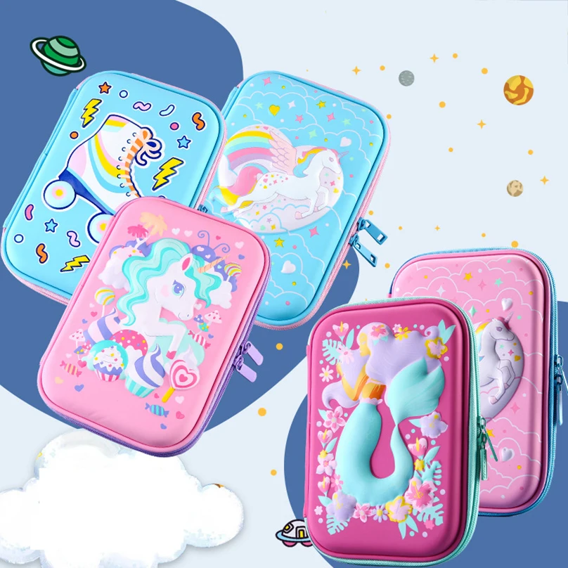 

Unicorn Pencil Case Kawaii Stationery 3D Pencilcase Trousse Scolaire Piornik School Supplies Estuche Escolar Cute Pencil Box