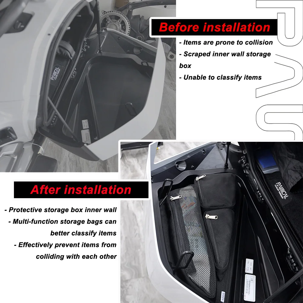 PANICAL für Honda GoldWing GL1800 F6B DCT 2018-2025 Motorrad-Kofferpolster Seitenkoffer-Aufbewahrungstasche Satteltaschenmatte Aufbewahrungspolster – Detail 6