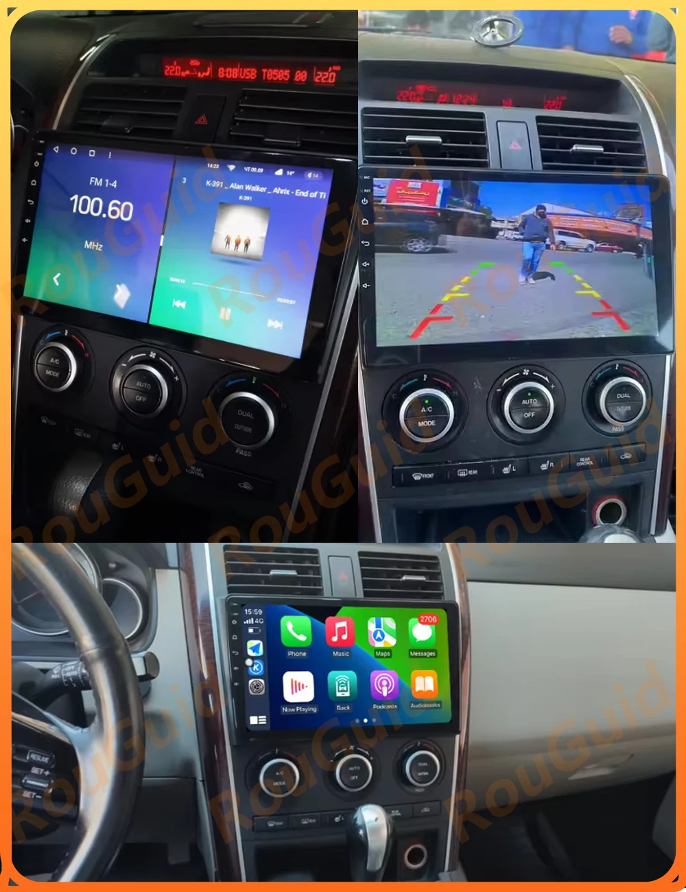 Android 16 Carplay For Mazda CX9 CX-9 CX 9 TB 2006 2007 2008 2009 - 2016 Video Auto BT Multimedia Player 5G Wifi GPS Navigation