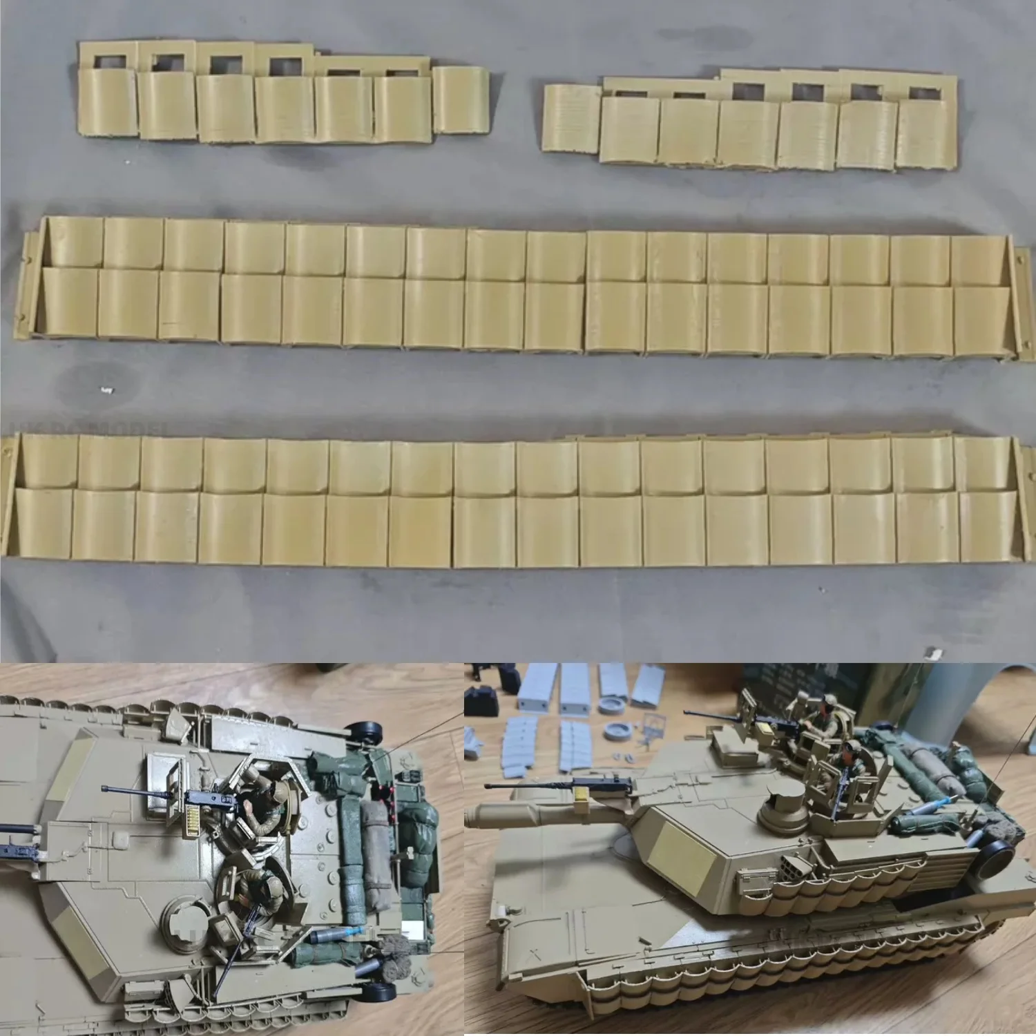 

1/16 M1A2 TuskII Parts Body A set Armor 3918 RC Tank Simulation Military Plastic Parts DIY Explosion Proof HengLong Model