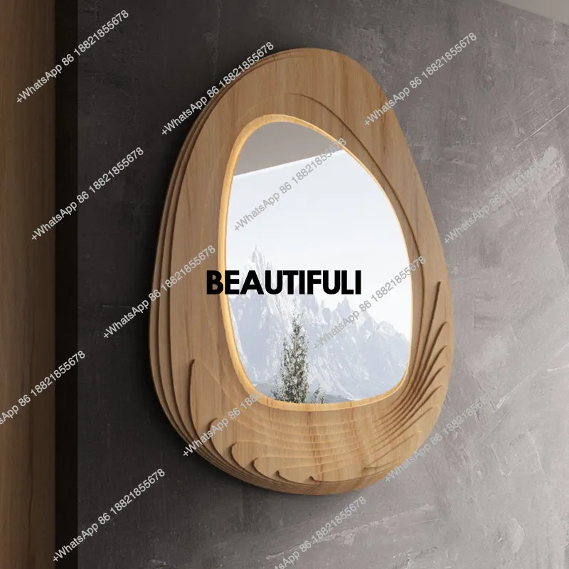 

Vintage bathroom mirror, American bathroom, special-shaped makeup mirror, wall hanging, art, irregular dining side mirror