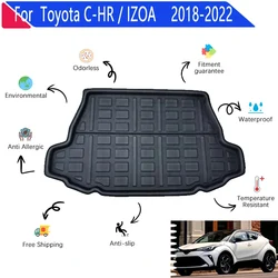 자동차 안티 더러운 트렁크 매트 도요타 C HR 액세서리 CHR C-HR IZOA 2018 ~ 2022 자동차 후면화물 패드 트레이 트렁크 패드 3D EVA 소재