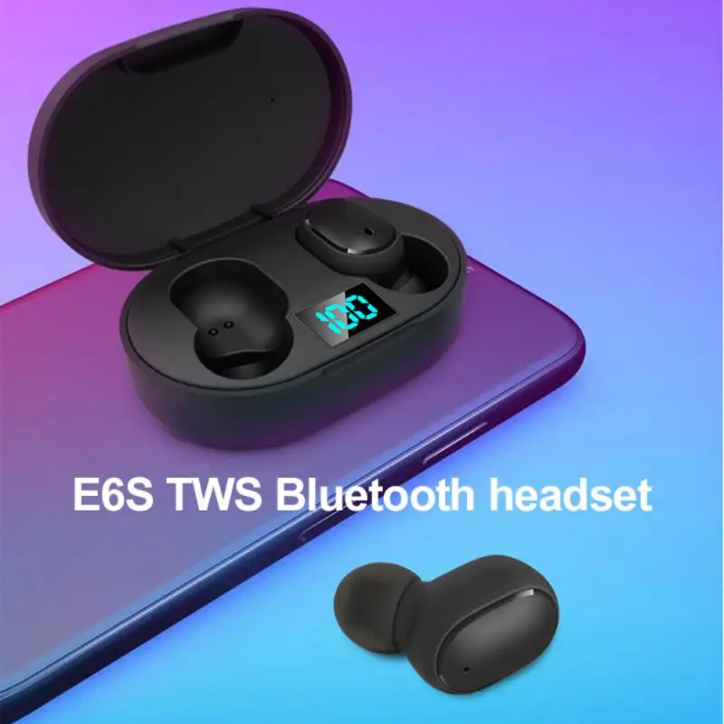 E6S Wireless Bluetooth Earphones A6S TWS Headset Noise Cancelling Earphones With Microphone Headphones