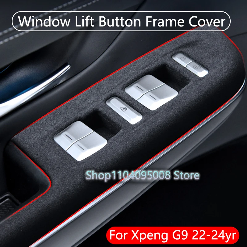 

Car Window Control Lift Switch Panel Cover Trim For Xpeng G9 2022 2023 2024 Car Door Handle Inner Door Bowl Sticker Accessories