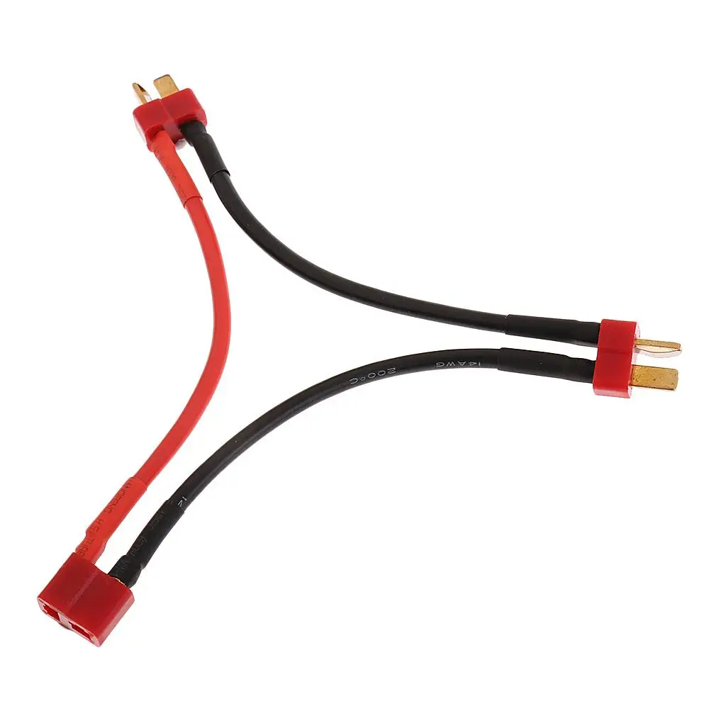 Cabo conector de bateria série 2xT, 14AWG, para conector de bateria RC LiPo