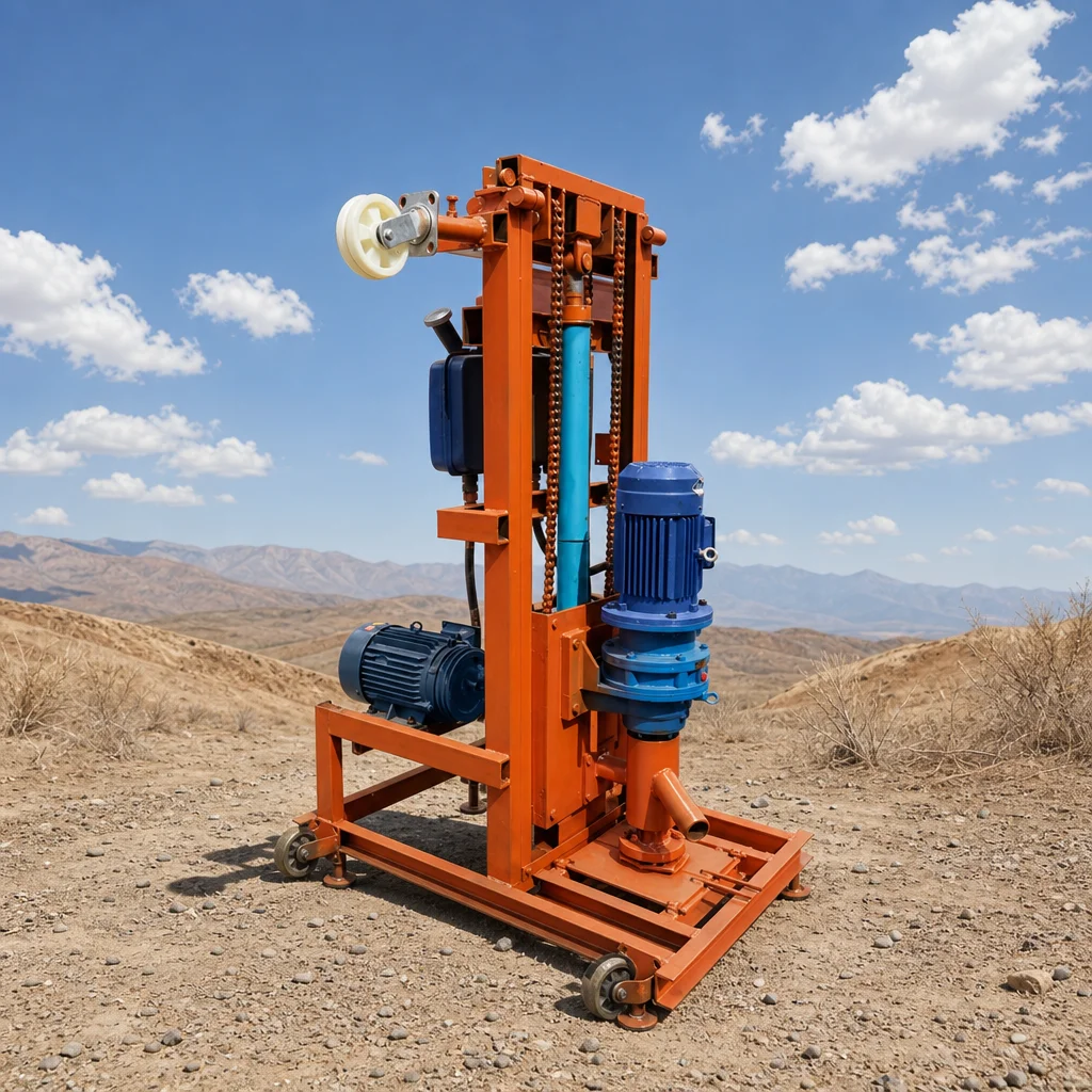 Customized Hydraulic Powered Water Well Drilling Equipment 100m Deep Simple Operation Handheld Type for Ground Water Supply