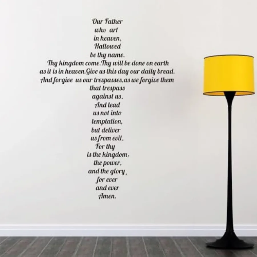 

The Lord's Prayer Wall Decals Quotes Our Father who Art in Heaven Inspirational Christian Bible Sayings Wall Stickers Living Ro