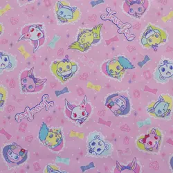 1 Yard Cotton Cavas Fabric For Cloth, Bag, Bedding, Jewelpet (ジュエルペット) , Width=140cm