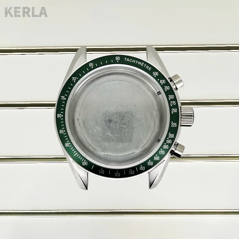 Multifunktionales, silber-schwarzes Mondblatt, 39,6 mm, geeignet für VK64- und VK63-Quarzuhren, Uhrenteile, passend für 20-mm-Armband, Gehäuse und Lünette. – Detail 11