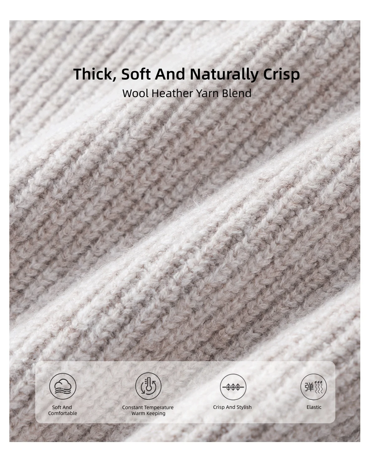 Simple Soft Warm Solid-Color Crew-Neck Sweater Men Loose-Fit Casual Versatile Retro-Style Knit Sweater Autumn Winter Outerwear