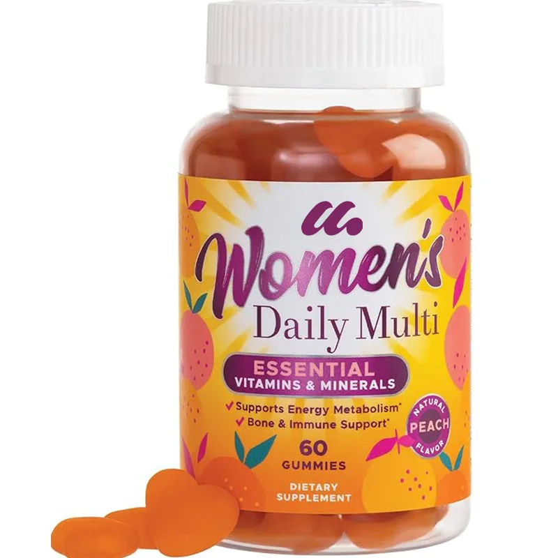 Women's Complete Daily multivitamin gummies contain vitamin A C、D、E、B6、B-12、 Biotin and Calcium