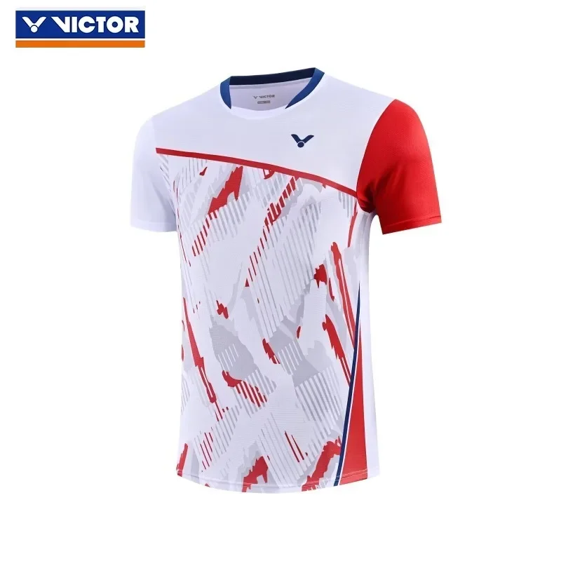 Victor Sports T-shirt top Badminton wear male couples quick drying short sleeve Breathable quick drying running gym Woman