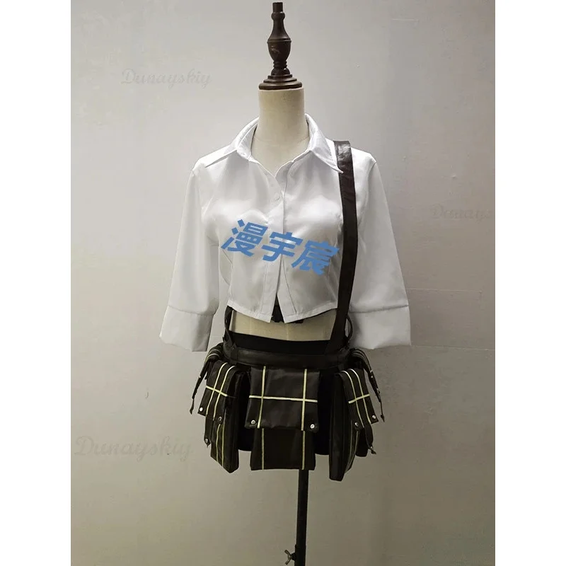 CyDMC-Peluca de disfraz para mujer, falda de Mary Ann, Hunter del diablo, May Cry, peluca de juego de rol, uniforme de juego de Anime para Carnaval y Halloween
