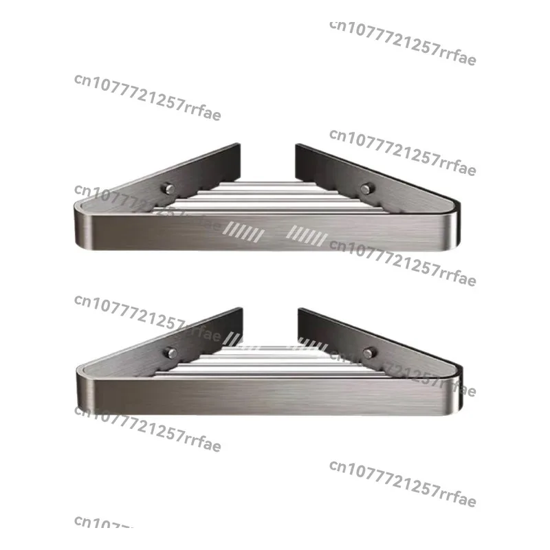 High-end all-copper non-punching triangular rack Nordic style bathroom triangular basket toilet corner nano bathroom corner rack