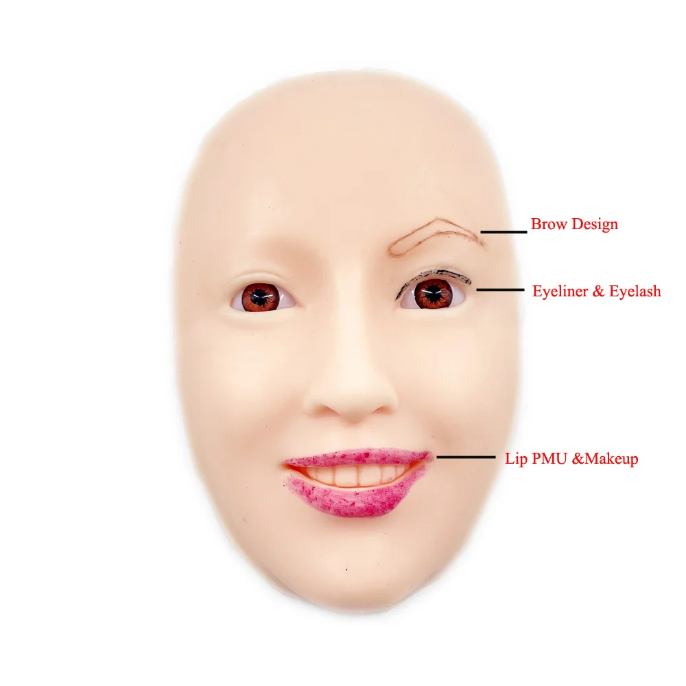 Nude Face With Open Mouth Best Practice Silicone Skin For Permanent Makeup Artists