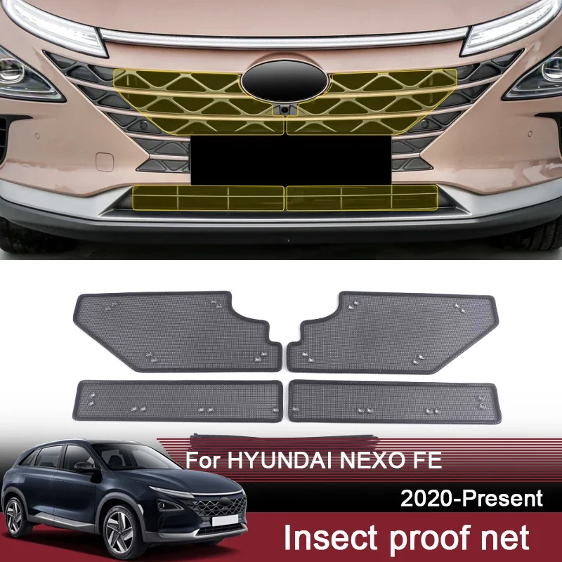 

Автомобильная сетка от насекомых для HYUNDAI NEXO FE 2020-2025, крышка резервуара для воды, гоночная сетка, защитная сетка, конденсатор, внутренний аксессуар