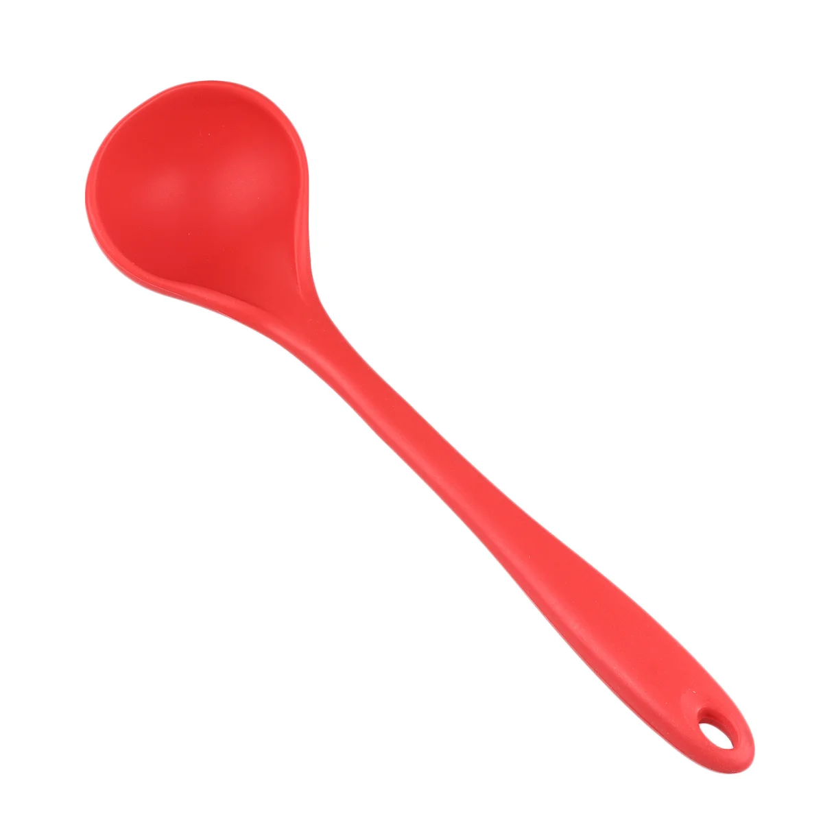 

1pc Food Grade Silicone Kitchen Cooking Tool Cooking Soup Ladle Kitchen Gadget for Home (Soup Ladle Red)