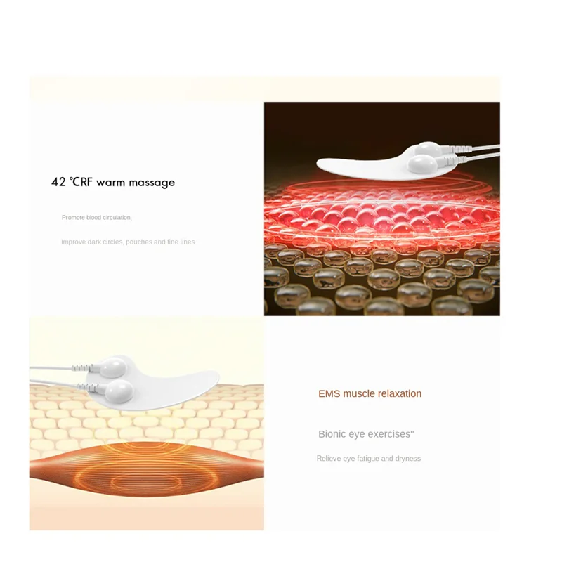 قناع العين، رقعة العين الكهربائية تقلل من التجاعيد والانتفاخ والهالات السوداء، جهاز تدليك العين #2