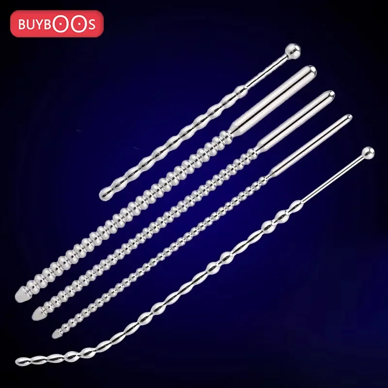 BUYBOSS ذكر مجرى البول الأصوات برأسين الحصان العين عصا الإحليل الاستمناء لعبة استثارة القضيب موسع BDSM الجنس لعب الكبار