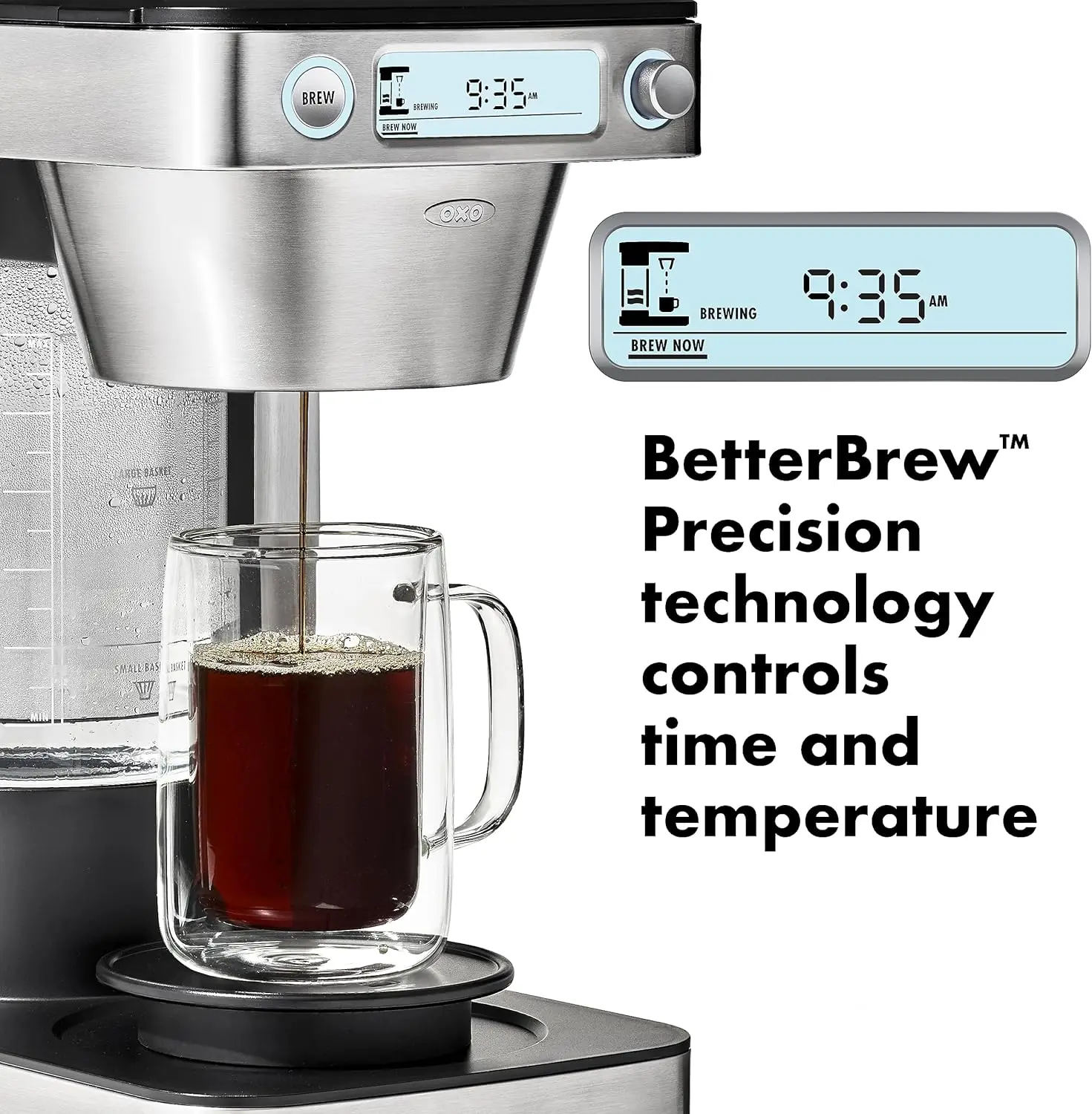 Coffee Maker,Brew 12-Cup Coffee Maker With Podless Single-Serve Function,Silver,12.25