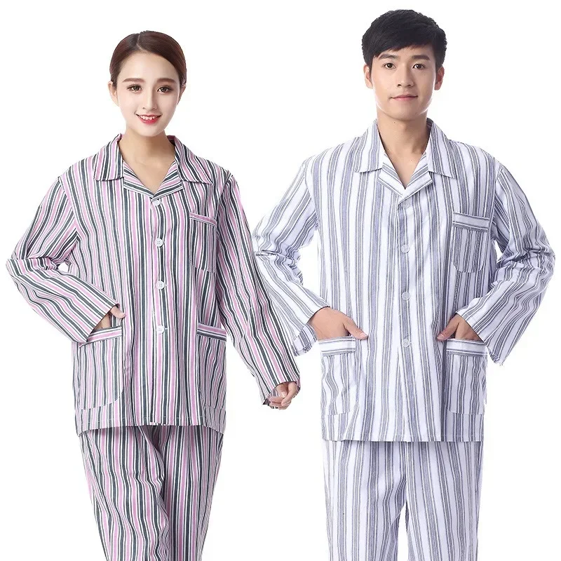 فساتين مستشفى قطنية للرجال والنساء ، زي موحد للمرضى ، بدلة بأكمام قصيرة ومنقسمة ، بأكمام طويلة ، بيع بالجملة