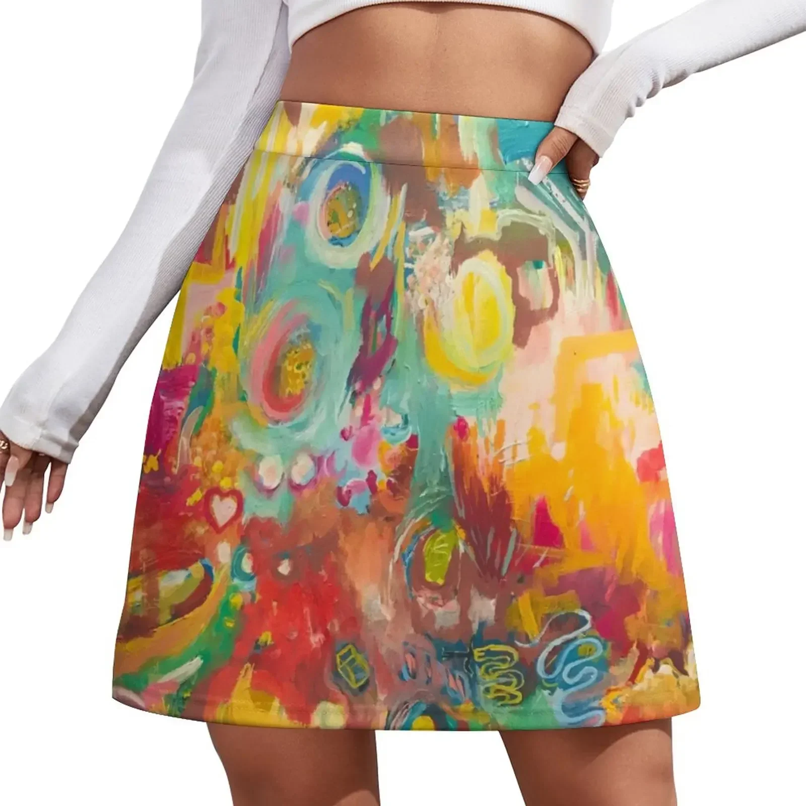 

Fire Mountain - Abstract Expressionism Mini Skirt skirt for women summer dresses for women 2024