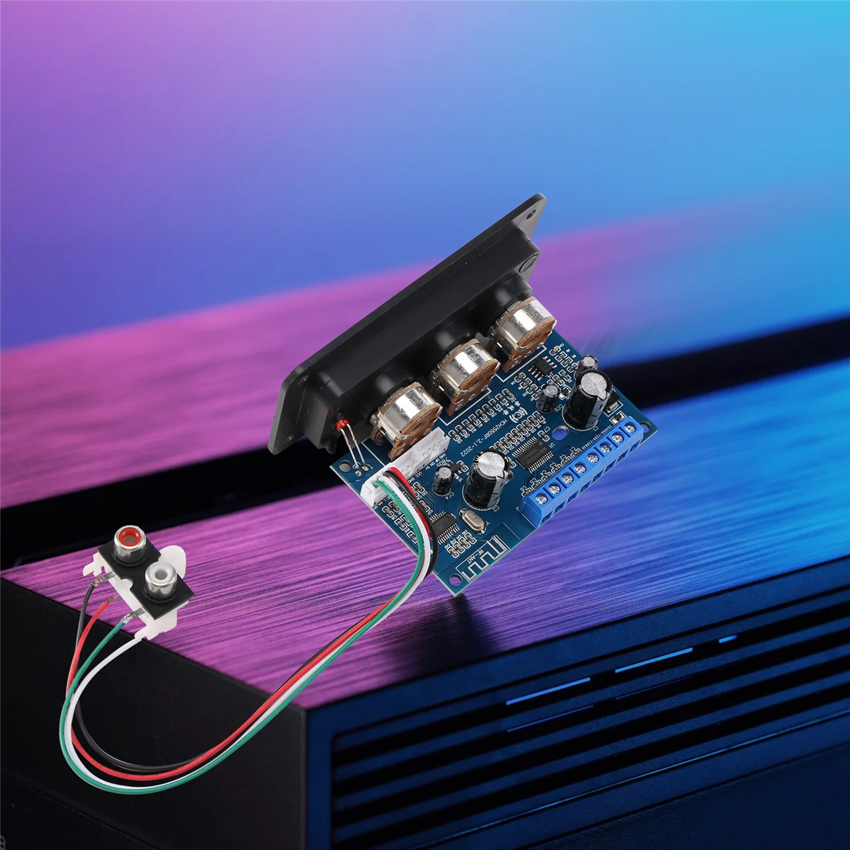 A51I 2.1 Channel Digital Power Amplifier Board+AUX Audio Cable 2x25W+50W BT5.0 Subwoofer Class D Amplifier Board DC12-20V