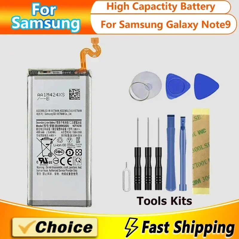 High Quality Phone EB-BN965ABU Battery For Samsung Galaxy Note9 Note 9 N960U SM-N9600 SM-N960F N9600 SM-N965F+Tool