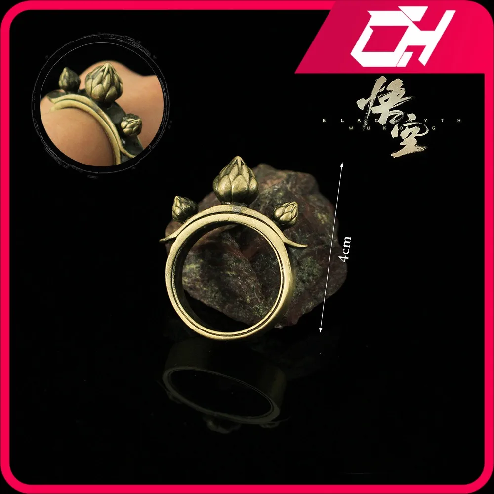 

Thunder Rock Ring Black Myth:WuKong Game Peripherals 4cm Physical Sun Wukong Commemorative Crafts Metal Models Collections Toy