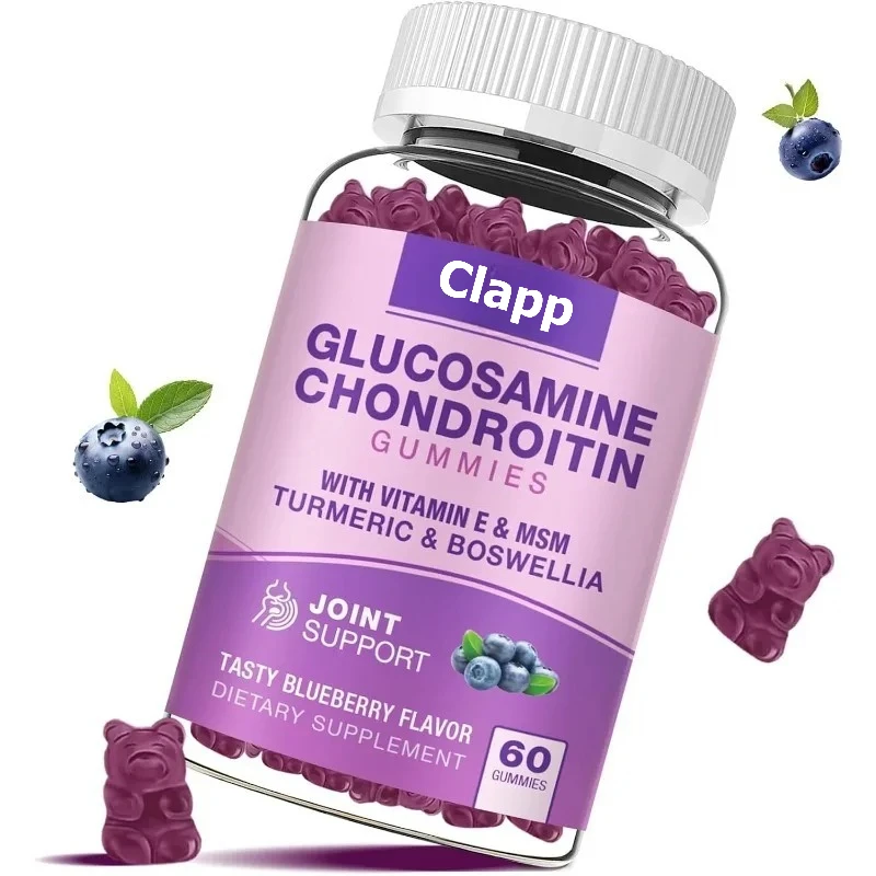 

Glucosamine Chondroitin Gummies, Containing Elderberry and Turmeric, Joint Health, Antioxidants, Adult Immunity -60 Gummies