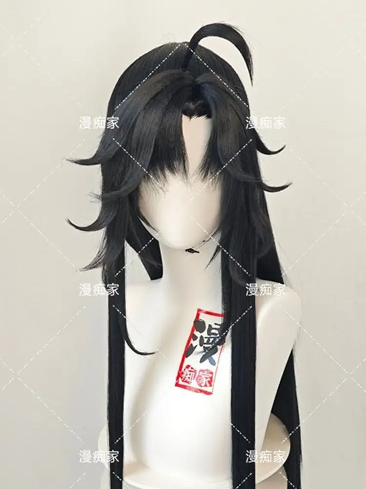 Peruca estilo wei wuxian mo dao zu shi grandmaster do cultivo demoníaco mdzs lan wangji preto personalizado perucas de penteado longo