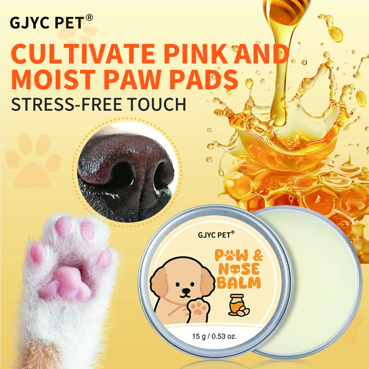 

Бальзам для лап с медом и овсяным молоком, полностью натуральный, нежный, увлажняет, питает, восстанавливает сухие, потрескавшиеся, огрубевшие подушечки лап, подходит для чувствительных лап.