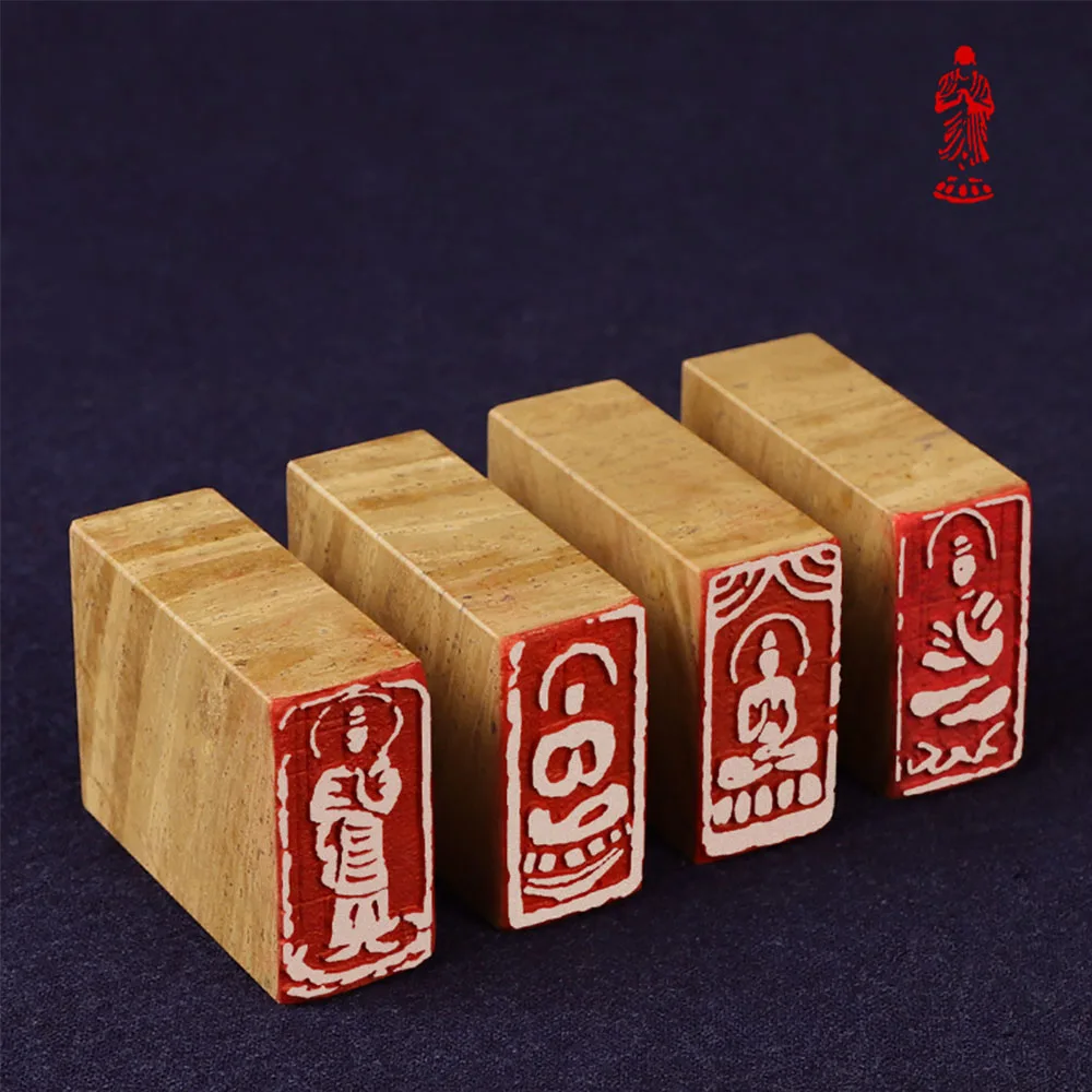 Finished Buddha Stamp Follower Believer Bodhisattva Logo Stamp Good Lucky Pray Prayer Calligraphy Painting Stone Seal Chop