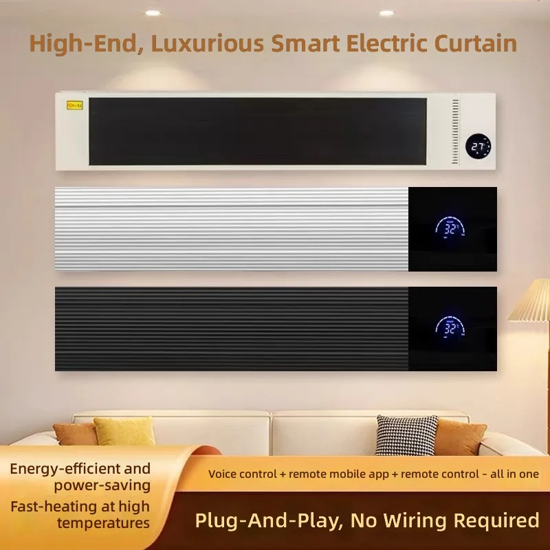 Far infrared high temperature radiation electric heating curtain rapid heat radiation plate household wall mounted