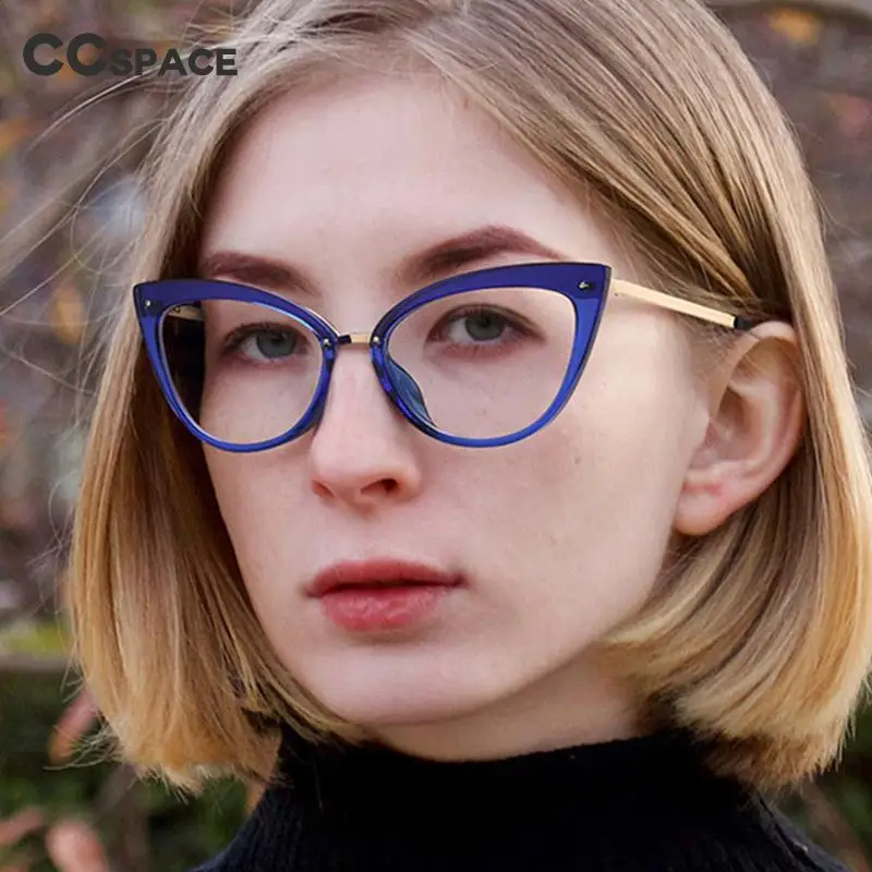 51102 Fashion Women Cat Eye Anti Blue Light Optical Glasses Frames Brand Designer Transparent Computer Eyeglasses