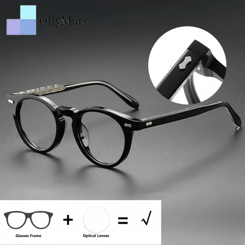 

Очки для чтения OLLYMURS в ретро-стиле, круглые, с защитой от синего света, для мужчин и женщин, с оптическими линзами для коррекции близорукости, дальнозоркости и прогрессивные линзы.