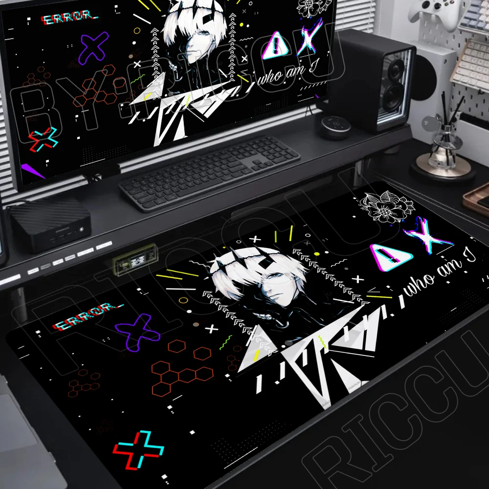 

HD Japan Anime mouse pad T-Tokyo Ghoul Ken Kaneki Office Computer Desk interior Pad Cool Locking Edge Comics Gaming Pc XXL Mats